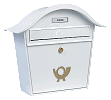 Briefkasten Stahl Weiß