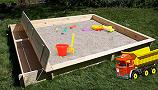 Sandkastenaus Holz