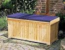 Gartentruhe Holz Truhenbank