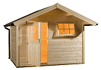 Blockbohlenhaus Gartenhaus 28 mm Blockbohlen-Holzgartenhaus Gartenh�user Blockbohlenh�user