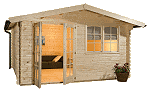 Blockbohlenhaus Gartenhaus 34 mm Blockbohlenh�user Gartenh�user GartenBlockbohlenhaus