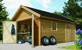 Holzgarage Blockbohlen-Holzgaragen Blockbohlengarage