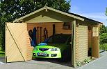 Holzgarage Blockbohlen-Holzgaragen Bausatzgaragen