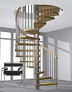 Spindeltreppe Edelstahl-Optik Spindeltreppen Stahl Alu Holz