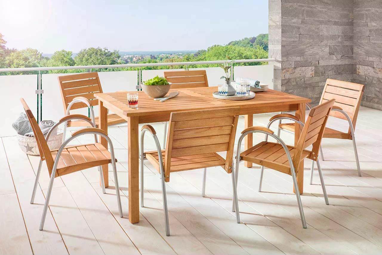 Gartenmöbel Aluminium Schwarz